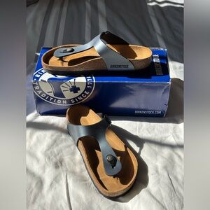 Birkenstock Blue and Brown Sandals Brand New In Box 37